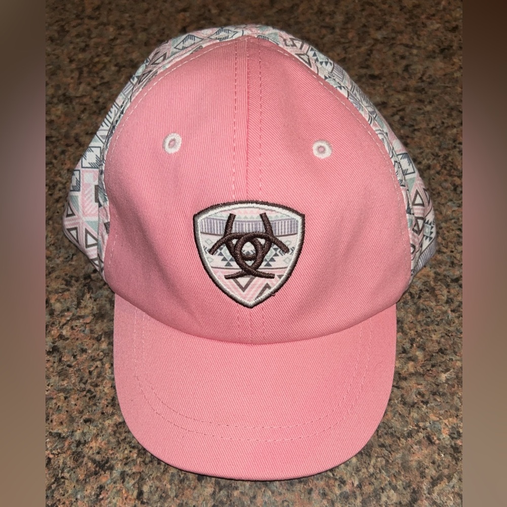 Ariat Pink Infant Cap with Geometric Design
